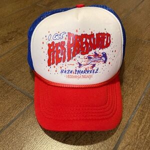 Red and Blue Baja Sharkeez Trucker Hat